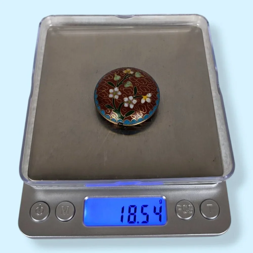 Vintage Cloisonné Colourful Floral Bead - Picture 7 of 7